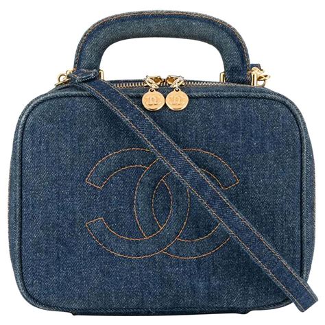 chanel denim vanity bag|second hand Chanel vanity bags.